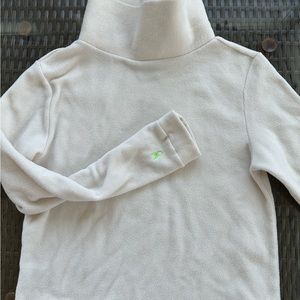 Dudley Stephens white fleece turtleneck